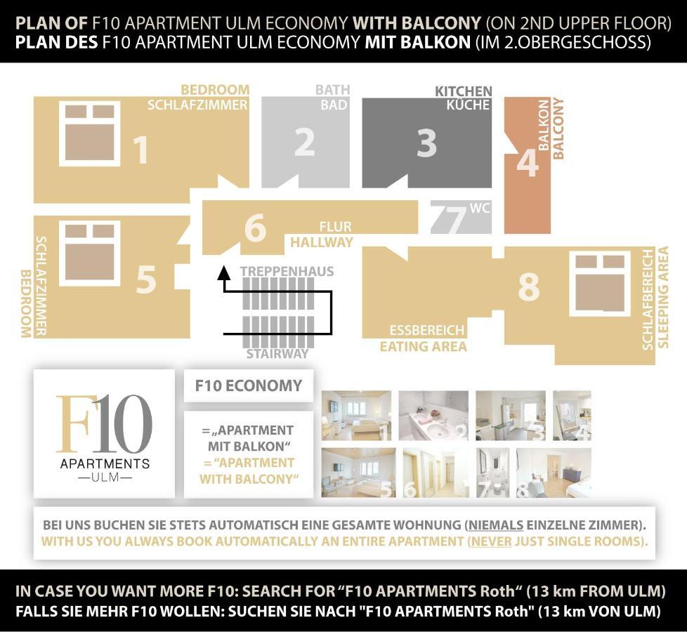 F10 Apartments Ulm Eksteriør billede